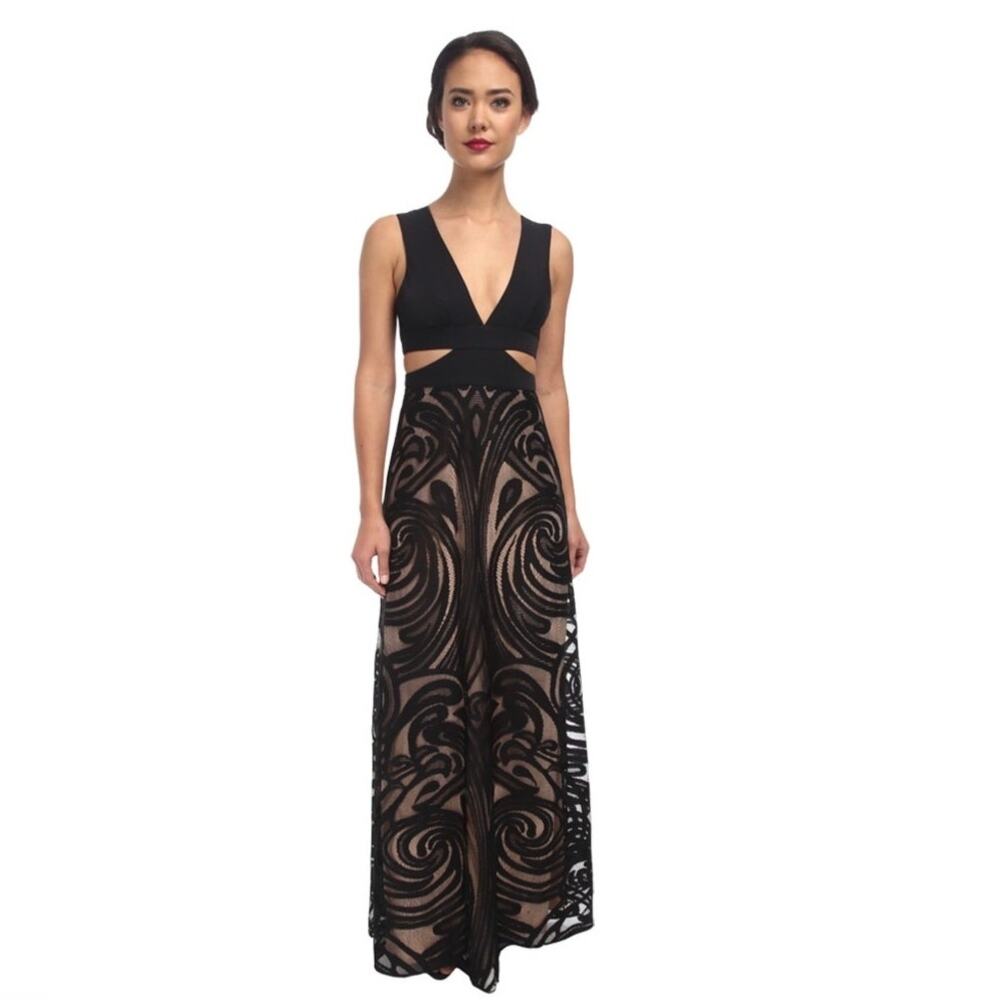 BCBGMAXAZRIA Marilyne Deep V Neck Dress